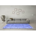 thumbnail image 3 of Ahgly Company Machine Washable Indoor Rectangle Abstract Blue Contemporary Area Rugs, 7' x 9', 3 of 4
