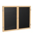 thumbnail image 4 of Ghent PN23660B-BK 36 in. x 60 in. 2-Door Walnut Wood Frame Enclosed Letterboard - Black, 4 of 6