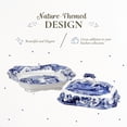 thumbnail image 6 of Spode Blue Italian Covered Vegetable Dish, 12 Inch Serving Dish and Dinner Table Centerpiece, Made of Fine Porcelain, Microwave and Dishwasher Safe, 6 of 7