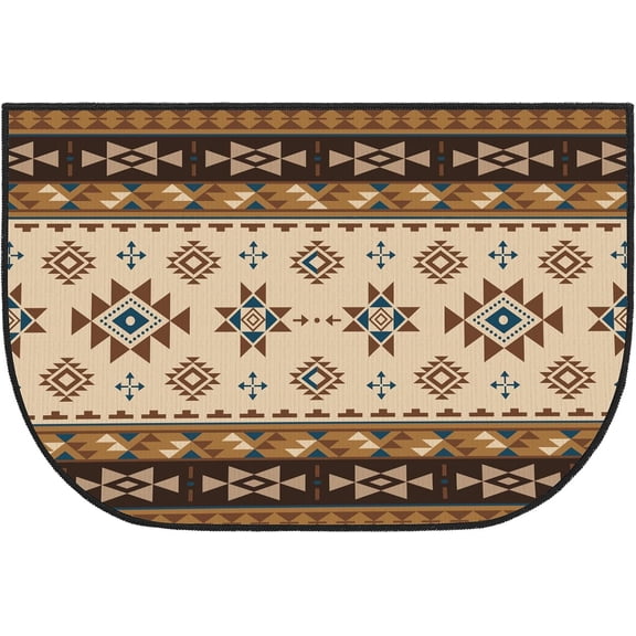 Cabin Fireplace Hearth Rug Fireplace Mats Cabin Southwestern Fireproof Rug Fire Resistant Mat for Wood Stove Floor for Kitchen Indoor Outdoor(24 x 36 Inch,Classic)