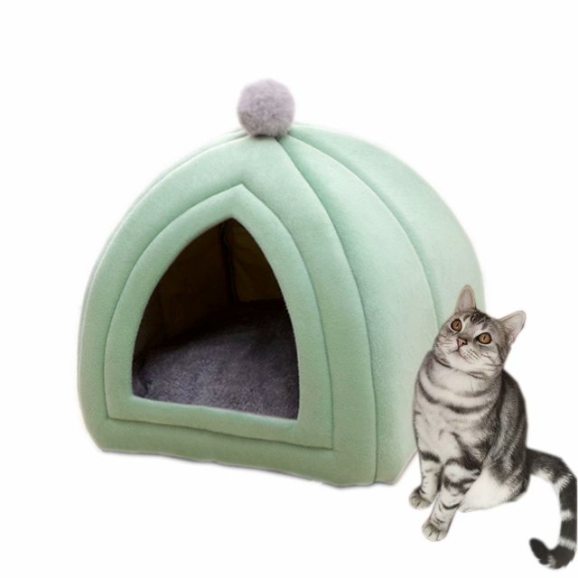 Arena para gatos extraíble y cálida para invierno, perrera, arena para gatos S verde Sincero Electrónica