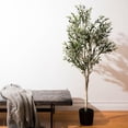 thumbnail image 2 of Vickerman FH190350 5 ft. Green Potted Olive Tree in Pot, 2 of 8