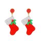 thumbnail image 1 of Colección de pendientes navideños Muñeco de nieve anciano Campanas Calcetines navideños Pendientes con muletas Regalos de año nuevo, 1 of 6