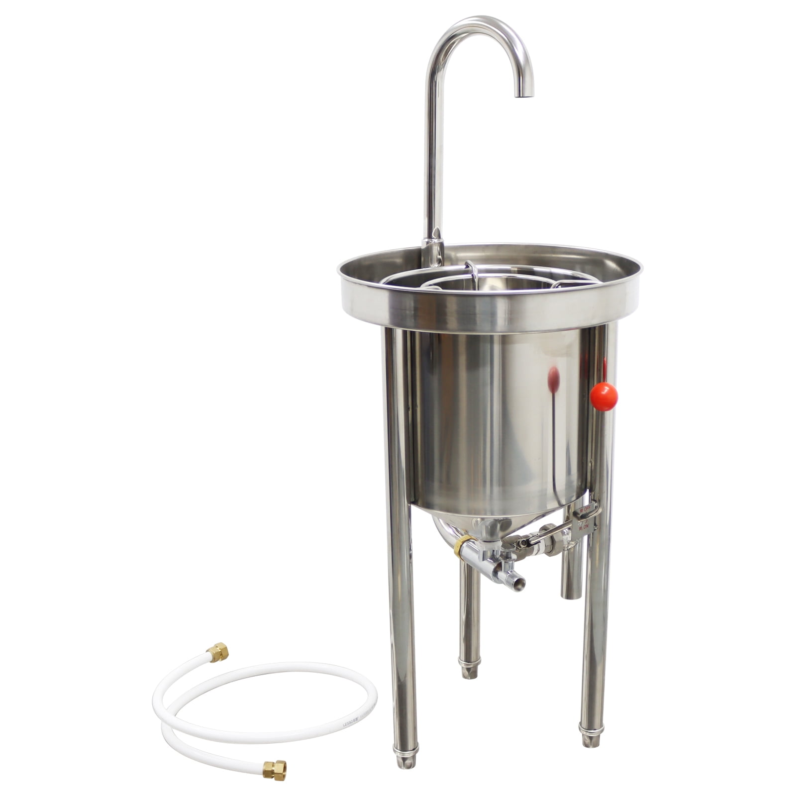 20KG Commercial Rice Washer Rice Bean Wheat Washing Machine with Flow Water for Restaurants School Canteens Hotels Dining Hall Stainless Steel