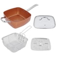 thumbnail image 4 of Stew Pot, Multifunction Frying Pan, Household 4Pcs/Set Stainless Steel Kitchen Supplies With Foldable Filter For Frying Meat Making Soup, 4 of 8