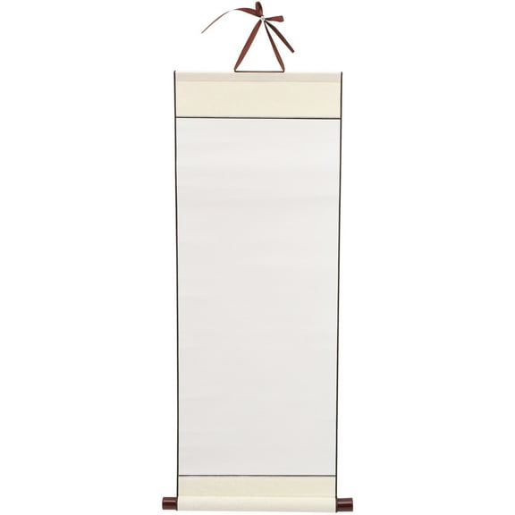 Beaupretty 1Pack Blank Hanging Scroll for Calligraphy Artwork White Rice Paper Rectangular Hanging Decor Back to School
