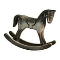 thumbnail image 5 of Dualoai Rocking Horse Artistic Wood Sculpture for Cabinet Table Centerpiece Tabletop Black, 5 of 9