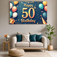 thumbnail image 5 of Golden Design Birthday Banner Balloon Decoration Happy Birthday Event Backdrop Gift Box for Birthday Party Celebration Indoor Decoration, 5 of 7