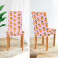 thumbnail image 3 of Yayeee 4 Pack Dining Chair Covers Stretch Parson Chairs Slipcovers Seat Protector, Cartoon Oranges, 3 of 6