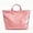 Pink, variant on Women's PVC Letter Print Tote Handbag, Pink