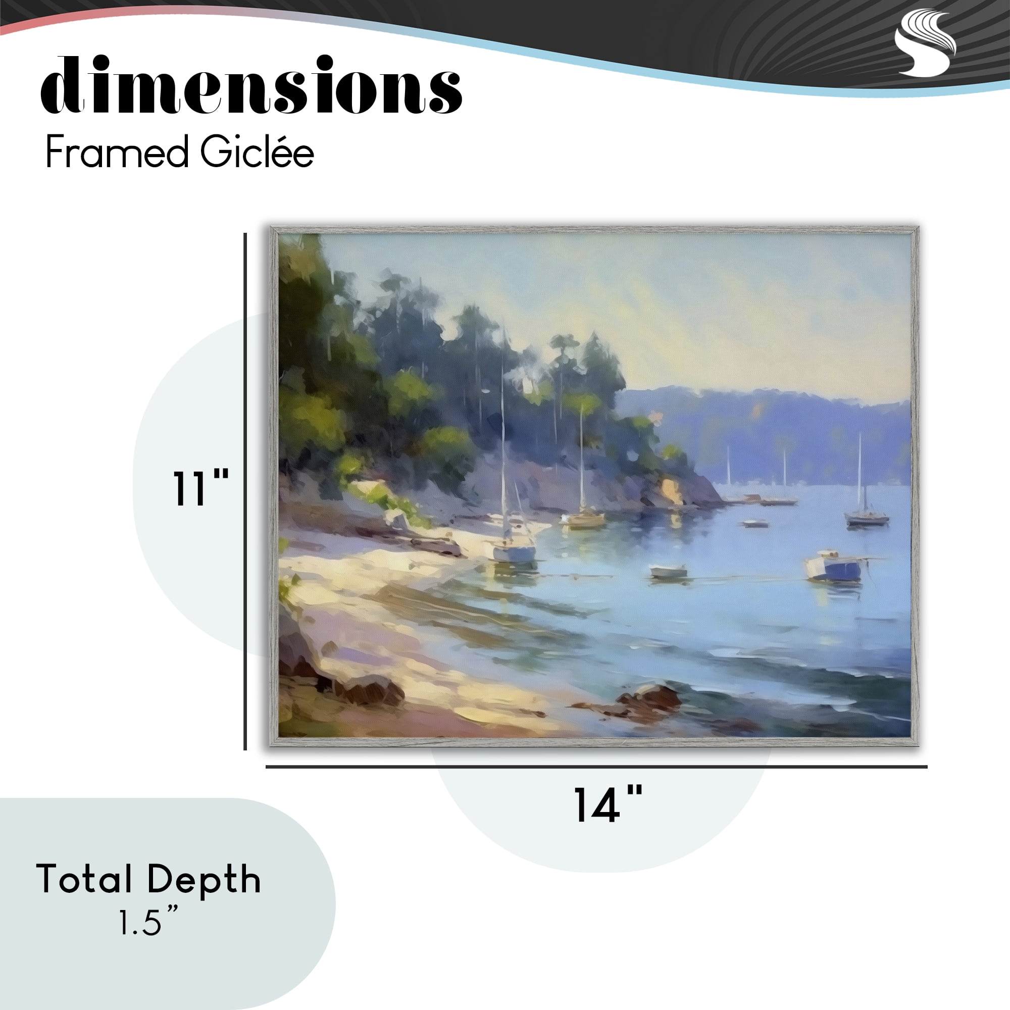 Stupell Industries Near The Shore Summer Sailing Gray Framed Giclee Art, design by Creative Studio