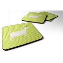 Carolines Treasures BB7715FC Saanen Goat Green Foam Coaster, Set of 4