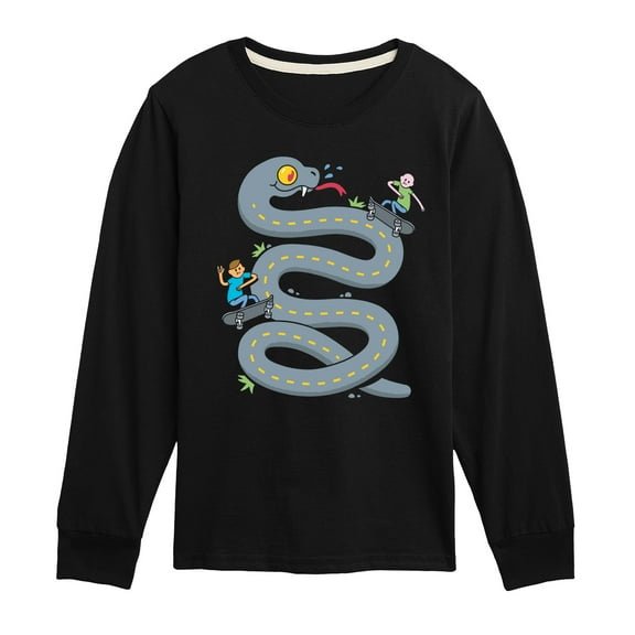 Instant Message - Snake Skate Rd. - Toddler & Youth Long Sleeve Graphic T-Shirt