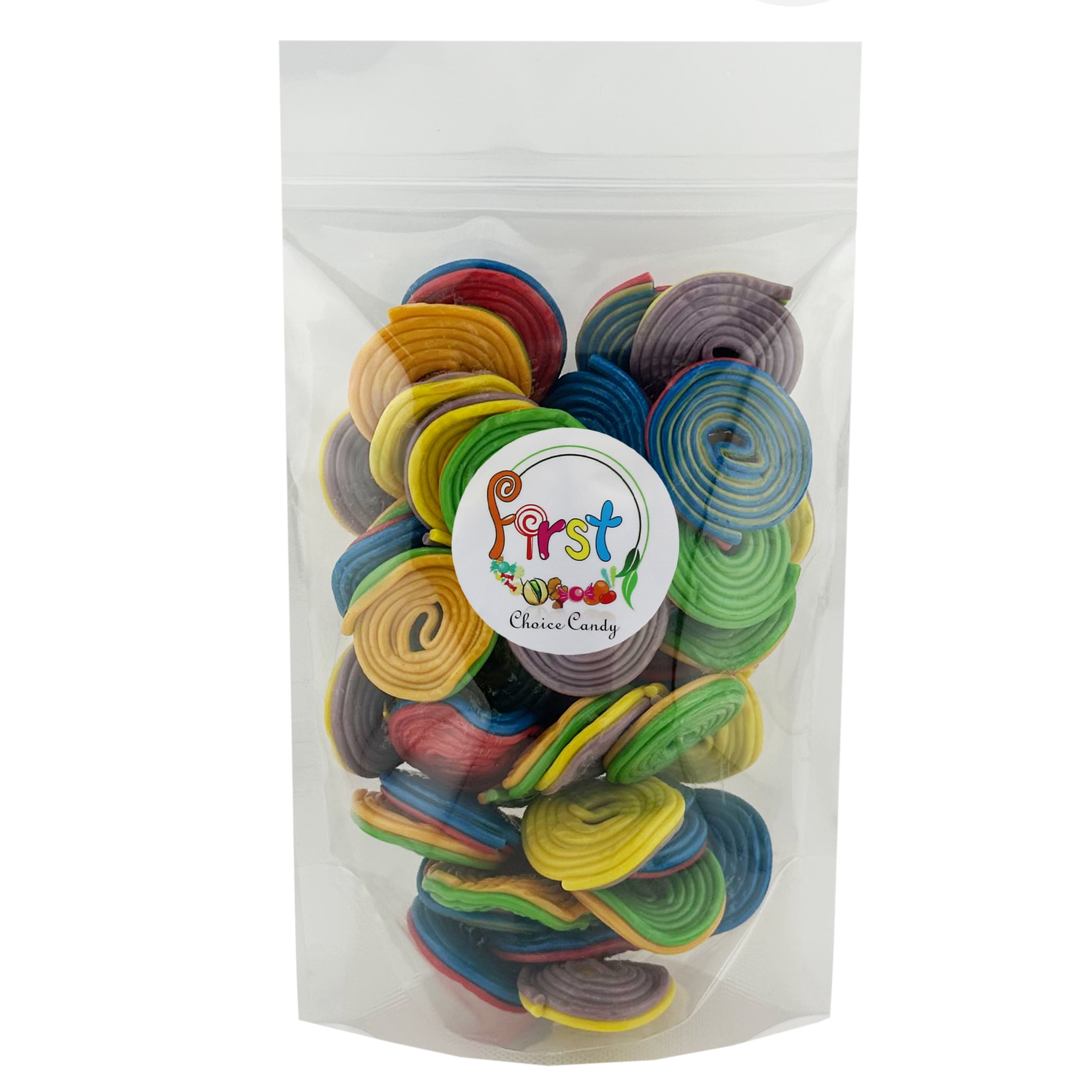 FirstChoiceCandy Licorice Wheels Gummy Candy (Two Faced Rainbow, 5 Pound)