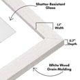 thumbnail image 3 of Americanflat 11x17 Picture Frame with Shatter-Resistant Glass - Use as 8x12 Frame with Mat or 11x17 Frame Without Mat - Hudson Collection - Wide Photo Frame for Wall Display - White, 3 of 5