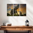 thumbnail image 2 of Elephant Stock Elephant Herd Call Wall Art - Horizontal Multi Panel Canvas - Hallway Wall Decor - Animal Multi Panel - Brown And Black Decor - 23" x 14", 2 of 4