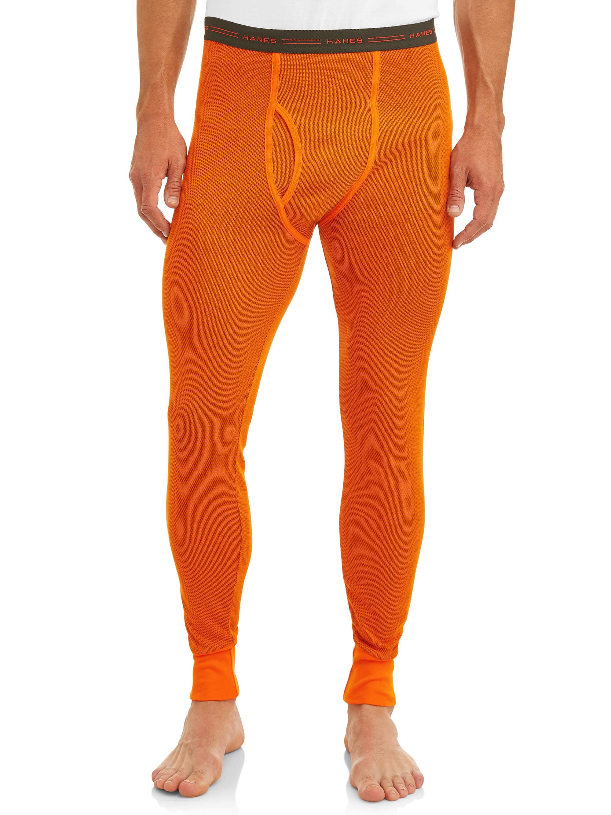 Hanes Big Men's Thermal Raschel Pants 121104 Orange