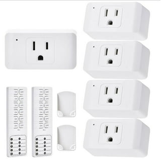 Syantek Wireless Remote Control Outlet Combo Kit, Remote Switch Outlets Up to 100ft Range, Each Outlet Contains 1 Always-On & 1 RF Control Socket