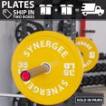 thumbnail image 4 of Synergee Bumper Plates – Durable Olympic Weight Plates, Low-Bounce Rubber for Strength Training, Powerlifting, and Functional Workouts., 4 of 6