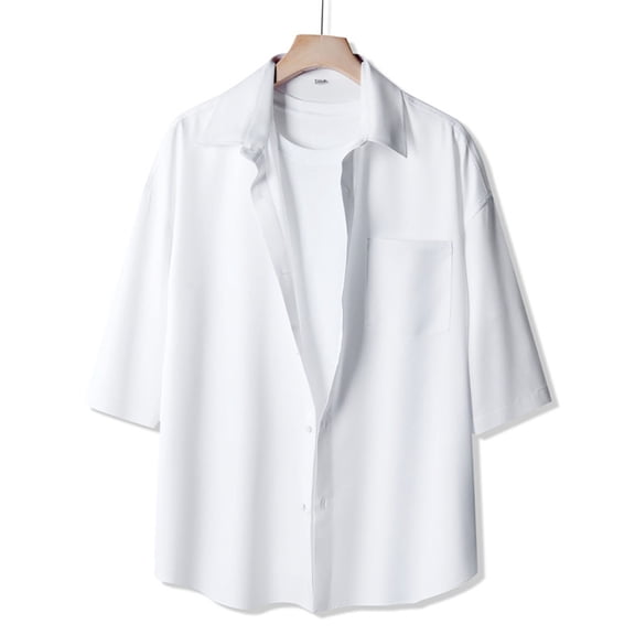 BLCHUNen Short Sleeve Shirts for Men Cardigan Casual Lightweight Breathable Summer Workout Tee Shirts