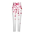 thumbnail image 5 of lcziwo Womens Valentine's Day Compression Leggings Gym High Waisted Workout Yoga Pants Fashion Heart Graphic Print Tights Multicolor XL, Lightning Prime Sales, 5 of 6