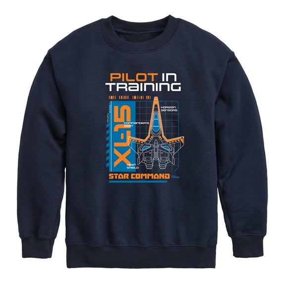 Lightyear - Pilot In Training - Toddler And Youth Crewneck Fleece Sweatshirt