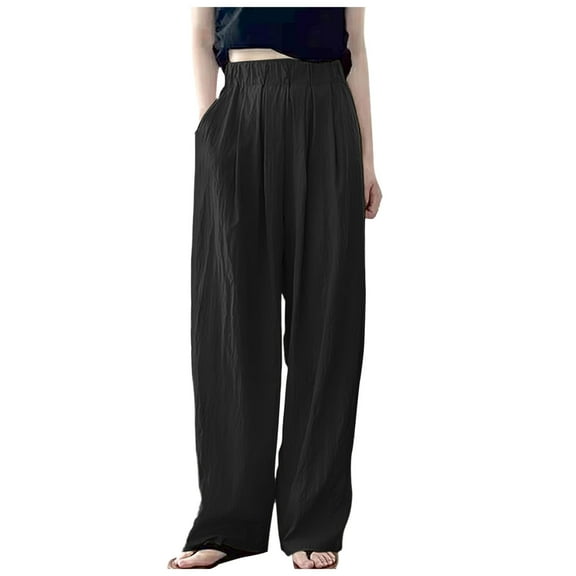 Spring And Summer High Waisted Pleated Ice Silk Wide Leg Pants Business Casual Pants for Women plus Size Business Casual Women Pants plus Size Harem Pants Womens Pants Suite Casual Work Womens plus
