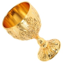 UPOUART Home Decor Goblet Cup Golden Zinc Alloy 1Set