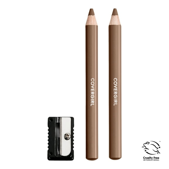 (2-Pack) COVERGIRL Easy Breezy Brow Fill   Define Eyebrow Pencil, 515 Honey Brown, 0.008 oz, Eye Pencil, Brown Eyebrow Pencil, Blendable Pencil Fill and Defined Brows, Sharpener Included