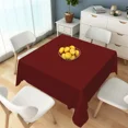thumbnail image 4 of Tchckioa Dark Maroon Tablecloth for Restaurant Wedding Decor,52x52 Inch Square Stain Proof Table Cloth Cover, 4 of 6