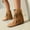 Brown, variant on Fringe Boots for Women Chunky Block Heel Wide Calf Ankle Booties Closed Toe V-Cut Short Boots with Tassels Dressy Trendy Comfortable Pink 5.5(36)