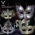 thumbnail image 2 of Máscara de fiesta de Halloween tallada en Venecia, máscara retro de Roma, disfraces venecianos de Halloween, máscara de dientes de sierra para carnaval, 2 of 5