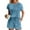 Blue, variant on Ekouaer Pajamas Set for Women 2 Piece Pjs Ribbed Knit Lounge Set Cap Sleeve Loungewear Sleepwear