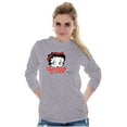 thumbnail image 5 of Betty Boop Attitude Cartoon Character Women's Long Sleeve T Shirt Brisco Brands S, 5 of 6