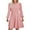 Pink, variant on Kaemgyyd Womens Casual Dresses Long Lantern Sleeve Solid Color Loose Texture Dress Crew Neck A-Line Fall Outfit