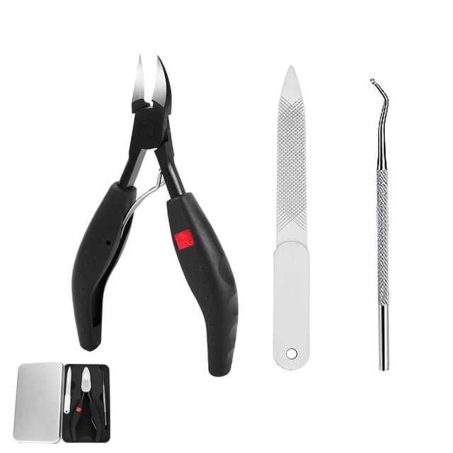 Cortaúñas para uñas gruesas, cortaúñas de podólogo con hojas curvas y afiladas, cortaúñas para hombres, mujeres y personas mayores