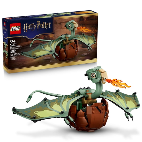 LEGO Harry Potter Norbert: Hagrid's Baby Dragon - Collectible Building Toy for Boys & Girls, Ages 9 - Kids Bedroom or Desk Decor - Gift for Fans - 76477