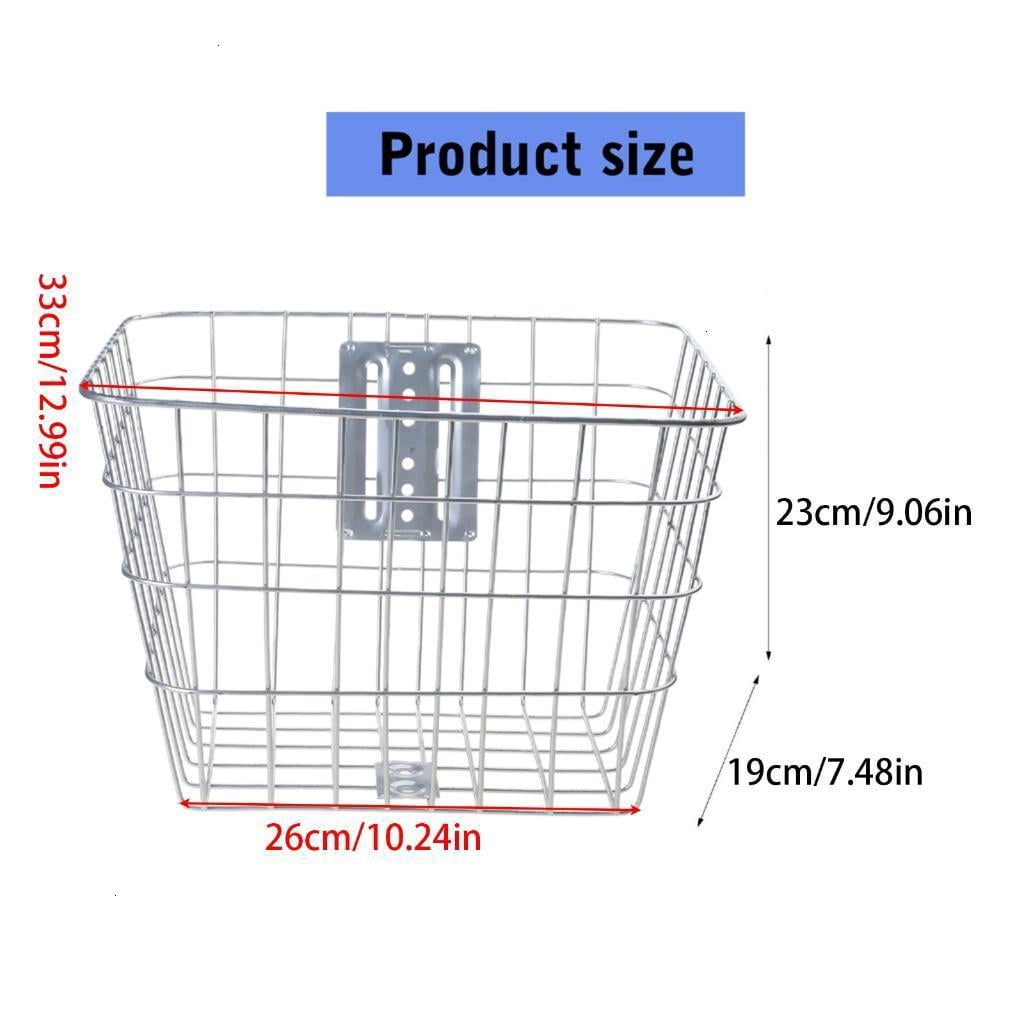 Detachable Front Bike Basket Electric Bikes Storage Basket Cycling Bike Wire Basket for Bike Road Bikes Travel