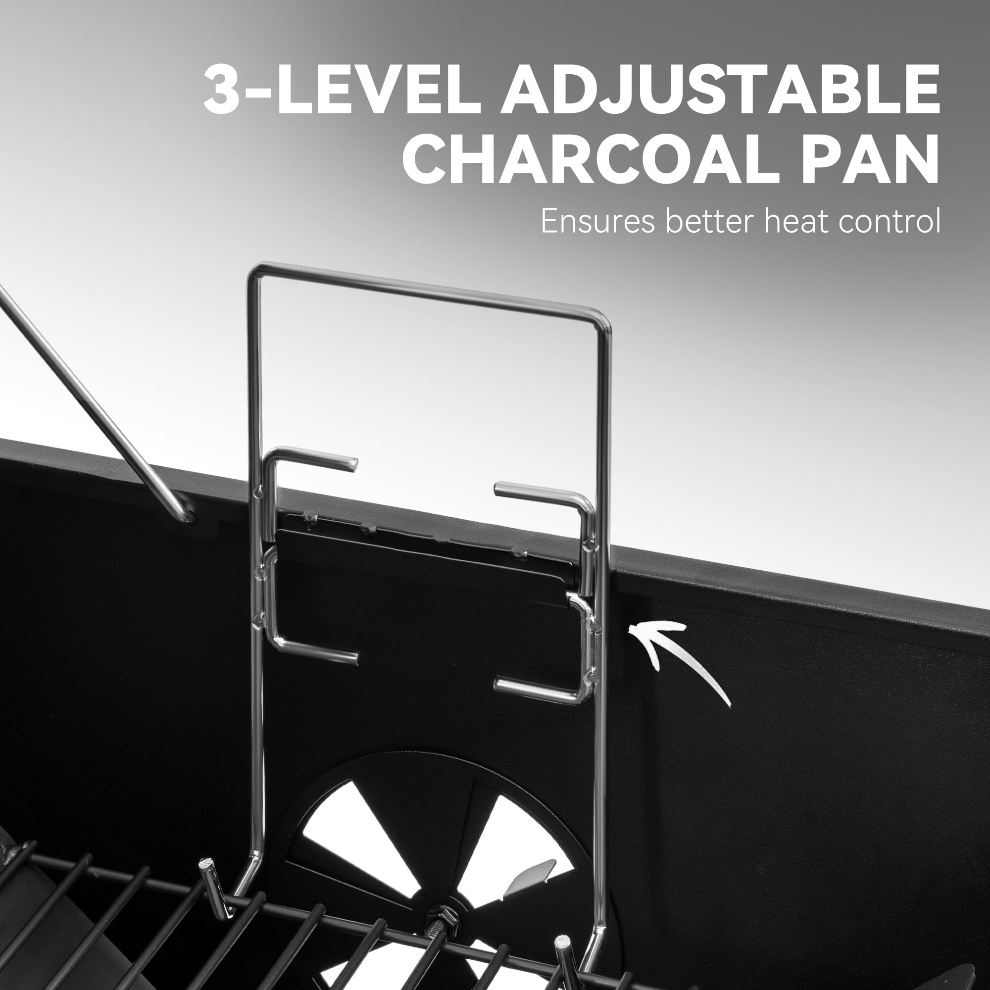 Royal Gourmet CC2024 24-inch Charcoal BBQ Grill with Wooden Front Shelf & Side Shelf