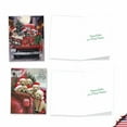 thumbnail image 5 of The Best Card Company 36 Assorted Christmas Notecards Box Set 4 x 5.12 Inch with Envelopes (6 Designs, 6 Each) Red Truck Puppies AM3375XSG-B6x6, 5 of 6