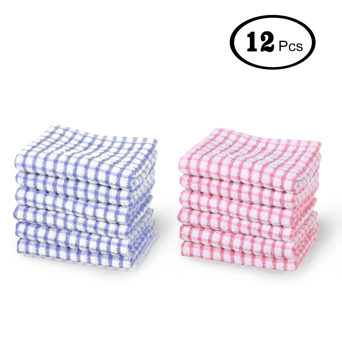 12Pack Terry Cotton Kitchen Cleaning Cloths Towels Multi Purpose