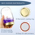 thumbnail image 3 of 100 Pieces Canning Jar Lids and Bands Set Split-type Lids Seals Rings Leak Proof (70 mm, Gold and Silver), 3 of 6