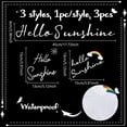 thumbnail image 2 of 3 pegatinas de espejo "Hola Sol", calcomanía de espejo con afirmación positiva y cita motivacional para baño, dormitorio, sala de estar, ventana de coche, espejo retrovisor., 2 of 5