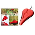 thumbnail image 3 of 2X Funda para asiento de bicicleta Almohadilla de sillín de gel 3D de silicona Cojín suave acolchado Rojo 2 piezas, 3 of 8
