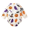 thumbnail image 4 of XAOFW Halloween Adorable boys girls Romper Cozy long sleeve crewneck cartoon Bodysuit For Baby Toddlers trendy Onesie 1-2 Years, 4 of 5