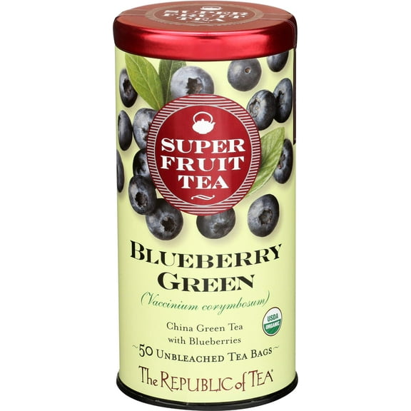 The Republic of Tea, Organic Blueberry Green Tea, Tea Bags, 36 ct