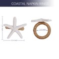 thumbnail image 3 of Coastal Star Fish Napkin Rings Set of 6, White Sea Star Napkin Ring Holder for Beach House, Dining Room Table, Party, Banquet, Birthday, Holiday, Coastal Beach Table Décor, 3 of 5