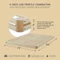 thumbnail image 3 of Hercules 4" Low Profile Mattress Box Spring Replacement, California King, 3 of 12
