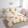 thumbnail image 2 of Manfei Lovely Capybara 7pcs Queen Bedding,Cute Orange Bedding Comforter Set Queen,Brown,Light Gray Reversible, 2 of 7