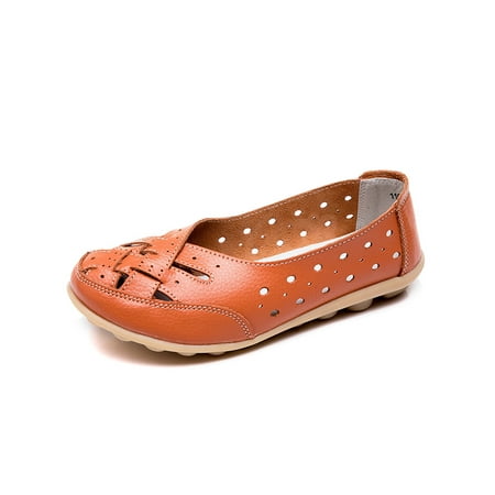 

Crocowalk Women Casual Nonslip Slip On Flats Breathable Low Top Moccasins Driving Comfort Flat Loafers